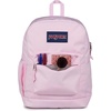 image:imageJanSport Cross Town Plus Backpack  Large Main Compartment Side Water Bottle Pocket 15Inch Padded Laptop Sleeve  Color Blocked  Mahogany HazePink Ice