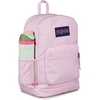 image:imageJanSport Cross Town Plus Backpack  Large Main Compartment Side Water Bottle Pocket 15Inch Padded Laptop Sleeve  Color Blocked  Mahogany HazePink Ice