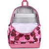 image:imageJanSport Cross Town Plus Backpack  Large Main Compartment Side Water Bottle Pocket 15Inch Padded Laptop Sleeve  Color Blocked  Mahogany HazePop Art Pansies