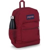image:imageJanSport Cross Town Plus Backpack  Large Main Compartment Side Water Bottle Pocket 15Inch Padded Laptop Sleeve  Color Blocked  Mahogany HazeRusset Red