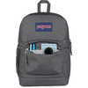 image:imageJanSport Cross Town Plus Backpack  Large Main Compartment Side Water Bottle Pocket 15Inch Padded Laptop Sleeve  Color Blocked  Mahogany HazeSmokey Grit