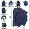 image:imageJanSport Driver 8 Rolling Backpack  Wheeled Travel Bag with 15Inch Laptop Sleeve One Size Navy70s Space Dye Fresh Mint