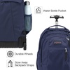 image:imageJanSport Driver 8 Rolling Backpack  Wheeled Travel Bag with 15Inch Laptop Sleeve One Size NavyNavy