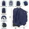 image:imageJanSport Driver 8 Rolling Backpack  Wheeled Travel Bag with 15Inch Laptop Sleeve One Size NavyRusset Red