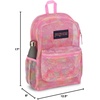image:imageJanSport Eco Mesh Backpack Red Tape 17 x 125 x 6  Large SemiTransparent Bag for Adults with Laptop Sleeve Padded Back Panel BlackNeon Daisy
