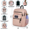 image:imageJanSport Laptop Backpack  Computer Bag with 2 Compartments Ergonomic Shoulder Straps 15 Laptop Sleeve Haul Handle  Faded SageHappy Hearts Black