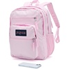 image:imageJanSport Laptop Backpack  Computer Bag with 2 Compartments Ergonomic Shoulder Straps 15 Laptop Sleeve Haul Handle  Faded SagePink Ice