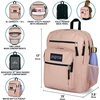 image:imageJanSport Laptop Backpack  Computer Bag with 2 Compartments Ergonomic Shoulder Straps 15 Laptop Sleeve Haul Handle  Faded SageRedMulti Hippie Days