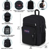 image:imageJanSport NCAA Officially Licensed Backpack Purdue Boilermakers Big Student with Padded 15Inch Laptop Sleeve 2 Compartment Computer Bag with Bottle Pocket amp Haul Handle Book Rucksack BlackTeam Color