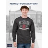 image:imageJanSport NCAA Officially Licensed Campus Long Sleeve T Shirt for Men Soft amp Breathable PreShrunk Cotton Crewneck T ShirtNorth Carolina State Wolfpack