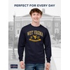 image:imageJanSport NCAA Officially Licensed Campus Long Sleeve T Shirt for Men Soft amp Breathable PreShrunk Cotton Crewneck T ShirtWest Virginia Mountaineers
