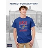 image:imageJanSport NCAA Officially Licensed Campus Short Sleeve T Shirt for Men Soft amp Breathable PreShrunk Cotton Crewneck T ShirtKansas Jayhawks