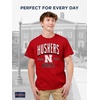 image:imageJanSport NCAA Officially Licensed Campus Short Sleeve T Shirt for Men Soft amp Breathable PreShrunk Cotton Crewneck T ShirtNebraska Cornhuskers