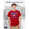 image:imageJanSport NCAA Officially Licensed Campus Short Sleeve T Shirt for Men Soft amp Breathable PreShrunk Cotton Crewneck T ShirtSMU Mustangs