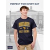image:imageJanSport NCAA Officially Licensed Campus Short Sleeve T Shirt for Men Soft amp Breathable PreShrunk Cotton Crewneck T ShirtWest Virginia Mountaineers