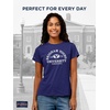 image:imageJanSport NCAA Officially Licensed Graduate Short Sleeve T Shirt for Women Soft amp Breathable CottonPolyester Blend Crewneck T Shirt with Graphic Detailing Everyday University Fan ApparelBYU Cougars