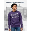 image:imageJanSport NCAA Officially Licensed Rival Crew Sweatshirt Long Sleeve Graphic Pullover for Men Women CottonPolyester BlendKansas State Wildcats
