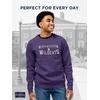 image:imageJanSport NCAA Officially Licensed Rival Crew Sweatshirt Long Sleeve Graphic Pullover for Men Women CottonPolyester BlendNorthwestern Wildcats