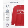 image:imageJanSport NCAA Officially Licensed Rival Crew Sweatshirt Long Sleeve Graphic Pullover for Men Women CottonPolyester BlendRutgers Scarlet Knights