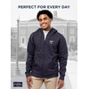 image:imageJanSport NCAA Officially Licensed Rival Full Zip Hoodie Long Sleeve Unisex Sweatshirt DoubleLayered Fleece HoodConnecticut Huskies