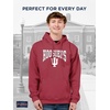 image:imageJanSport NCAA Officially Licensed Rival Hoodie Long Sleeve Unisex Sweatshirt CottonPolyester Blend DoubleLayered HoodIndiana Hoosiers