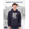 image:imageJanSport NCAA Officially Licensed Rival Hoodie Long Sleeve Unisex Sweatshirt CottonPolyester Blend DoubleLayered HoodNavy Midshipmen