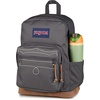 image:imageJanSport Right Pack Expressions Backpack  Main Compartment 15inch Padded Laptop Compartment Side Water Bottle Pocket Utility Pocket with Zippered Rain Flap Denim Wash BlackWestbound Embroidery Smokey GritOxfordTan