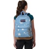 image:imageJanSport Right Pack Expressions Backpack  Main Compartment 15inch Padded Laptop Compartment Side Water Bottle Pocket Utility Pocket with Zippered Rain Flap Denim Wash BlackDischarge Denim Star