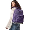 image:imageJanSport Right Pack Expressions Backpack  Main Compartment 15inch Padded Laptop Compartment Side Water Bottle Pocket Utility Pocket with Zippered Rain Flap Denim Wash BlackBog Glam Suede Grape JellyPurplePink