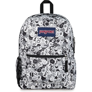 image:imageJanSport 26L Cross Town Backpack  12 inch Classic Daypack Red Hippie DaysDoodle Dots