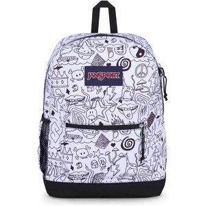 image:imageJanSport Cross Town Plus Backpack  Large Main Compartment Side Water Bottle Pocket 15Inch Padded Laptop Sleeve  Color Blocked  Mahogany HazeBroken Broadcast