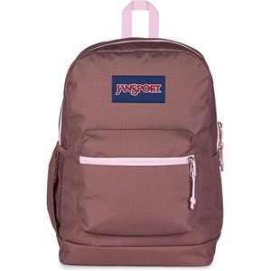 image:imageJanSport Cross Town Plus Backpack  Large Main Compartment Side Water Bottle Pocket 15Inch Padded Laptop Sleeve  Color Blocked  Mahogany HazeColor Blocked Mahogany