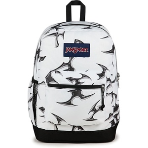 image:imageJanSport Cross Town Plus Backpack  Large Main Compartment Side Water Bottle Pocket 15Inch Padded Laptop Sleeve  Color Blocked  Mahogany HazeCyber Silver White