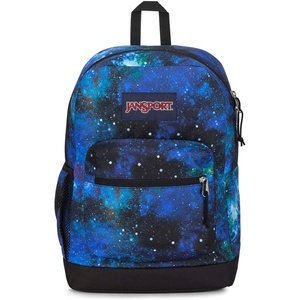 image:imageJanSport Cross Town Plus Backpack  Large Main Compartment Side Water Bottle Pocket 15Inch Padded Laptop Sleeve  Color Blocked  Mahogany HazeCyberspace Galaxy