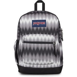 image:imageJanSport Cross Town Plus Backpack  Large Main Compartment Side Water Bottle Pocket 15Inch Padded Laptop Sleeve  Color Blocked  Mahogany HazeDigi Tie Dye Black