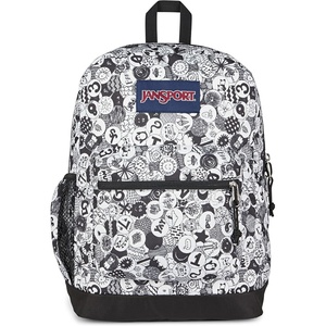 image:imageJanSport Cross Town Plus Backpack  Large Main Compartment Side Water Bottle Pocket 15Inch Padded Laptop Sleeve  Color Blocked  Mahogany HazeDoodle Dots
