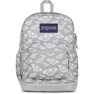 image:imageJanSport Cross Town Plus Backpack  Large Main Compartment Side Water Bottle Pocket 15Inch Padded Laptop Sleeve  Color Blocked  Mahogany HazeFlutter By Grey