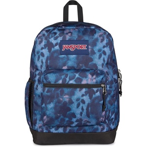 image:imageJanSport Cross Town Plus Backpack  Large Main Compartment Side Water Bottle Pocket 15Inch Padded Laptop Sleeve  Color Blocked  Mahogany HazeGhostly Florals