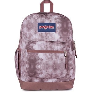 image:imageJanSport Cross Town Plus Backpack  Large Main Compartment Side Water Bottle Pocket 15Inch Padded Laptop Sleeve  Color Blocked  Mahogany HazeIce Dye Mahogany