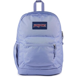 image:imageJanSport Cross Town Plus Backpack  Large Main Compartment Side Water Bottle Pocket 15Inch Padded Laptop Sleeve  Color Blocked  Mahogany HazeLavender Ash