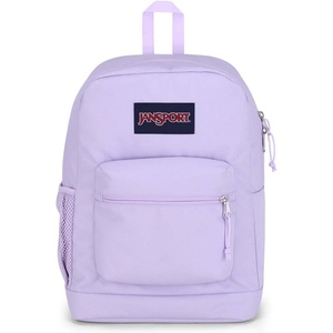 image:imageJanSport Cross Town Plus Backpack  Large Main Compartment Side Water Bottle Pocket 15Inch Padded Laptop Sleeve  Color Blocked  Mahogany HazePastel Lilac