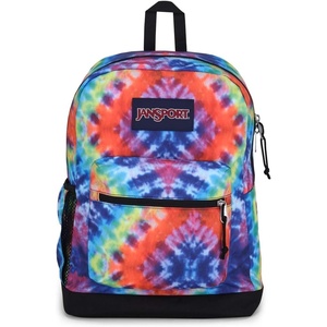 image:imageJanSport Cross Town Plus Backpack  Large Main Compartment Side Water Bottle Pocket 15Inch Padded Laptop Sleeve  Color Blocked  Mahogany HazeRedMulti Hippie Days