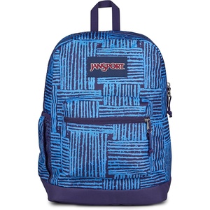 image:imageJanSport Cross Town Plus Backpack  Large Main Compartment Side Water Bottle Pocket 15Inch Padded Laptop Sleeve  Color Blocked  Mahogany HazeThreaded