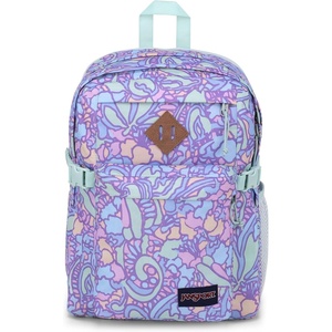image:imageJanSport Main Campus Backpack  Travel or Work backpack w 15Inch Laptop Sleeve and Dual Water Bottle Pockets NavyFluid Floral Pastel Lilac