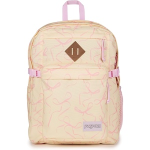image:imageJanSport Main Campus Backpack  Travel or Work backpack w 15Inch Laptop Sleeve and Dual Water Bottle Pockets NavyRows of Bows NaturalPink Ice