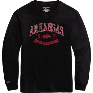 image:imageJanSport NCAA Officially Licensed Campus Long Sleeve T Shirt for Men Soft amp Breathable PreShrunk Cotton Crewneck T ShirtArkansas Razorbacks