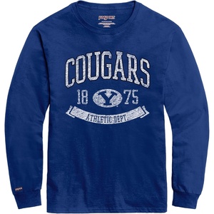 image:imageJanSport NCAA Officially Licensed Campus Long Sleeve T Shirt for Men Soft amp Breathable PreShrunk Cotton Crewneck T ShirtBYU Cougars
