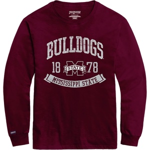 image:imageJanSport NCAA Officially Licensed Campus Long Sleeve T Shirt for Men Soft amp Breathable PreShrunk Cotton Crewneck T ShirtMississippi State Bulldogs