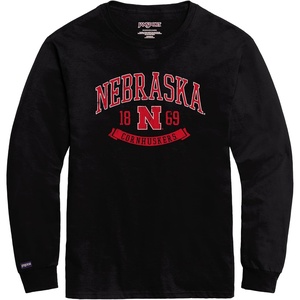 image:imageJanSport NCAA Officially Licensed Campus Long Sleeve T Shirt for Men Soft amp Breathable PreShrunk Cotton Crewneck T ShirtNebraska Cornhuskers