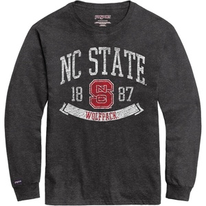 image:imageJanSport NCAA Officially Licensed Campus Long Sleeve T Shirt for Men Soft amp Breathable PreShrunk Cotton Crewneck T ShirtNorth Carolina State Wolfpack